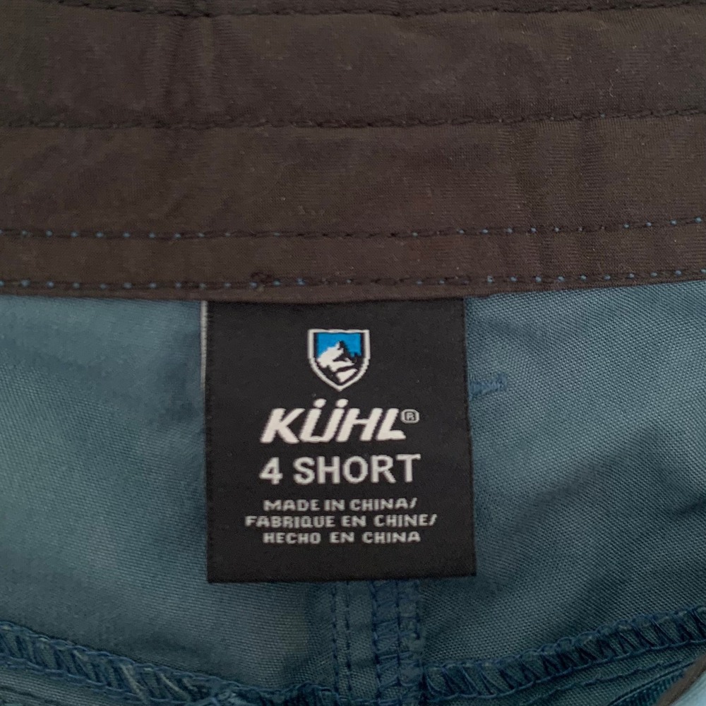 Kuhl Hiking Pants Women 4 Short Teal Blue Articulated Knee Gorpcore Outdoor - Picture 8 of 14